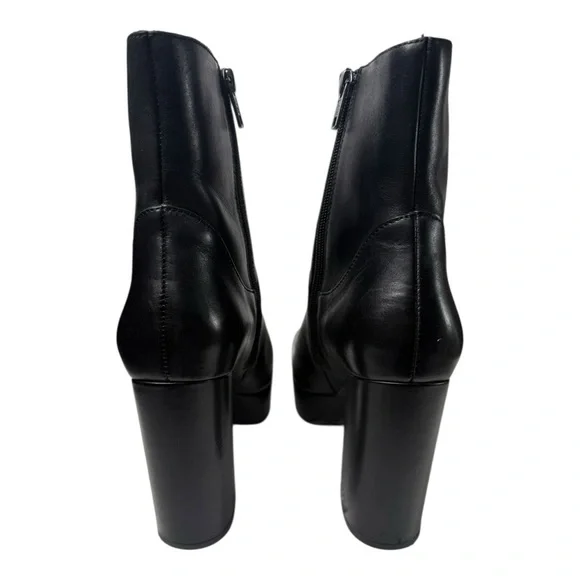 ASH Amazon Black leather platform ankle boots - Picture 4 of 7